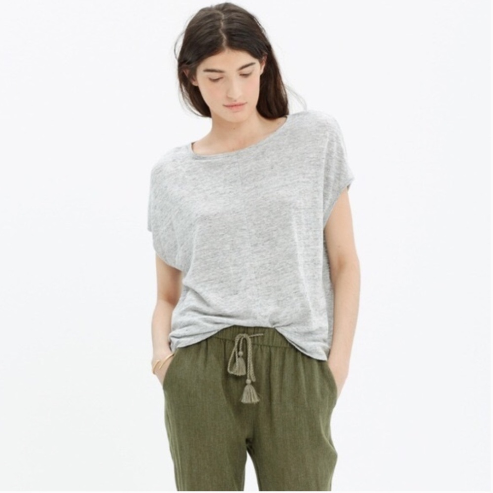 Madewell | Linen Miracle Minimalist Tee XS
